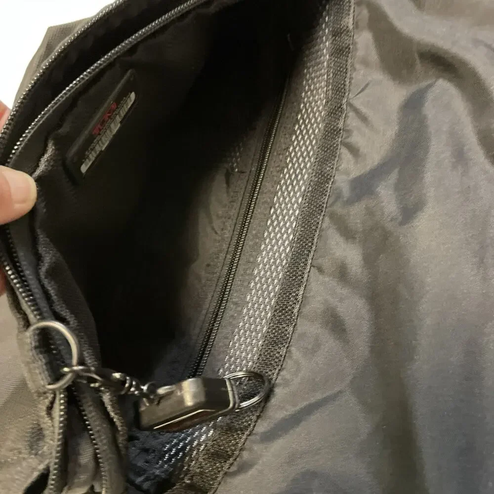 Tumi Alpha Bravo Barton Flap Crossbody Carry Bag Nylon Black